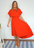The Evening Dress - Scarlet Red dubai outfit dress brunch fashion mums
