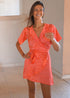 The Flirty Wrap Dress - Lipstick Splash dubai outfit dress brunch fashion mums