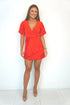 The Flirty Wrap Dress - Mac Red Satin dubai outfit dress brunch fashion mums