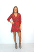The Flirty Wrap Dress - Red Animal dubai outfit dress brunch fashion mums