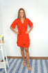 The Flirty Wrap Dress - Scarlet Red dubai outfit dress brunch fashion mums