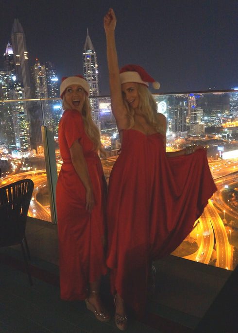The Harem Jumpsuit - Christmas Red dubai outfit dress brunch fashion mums