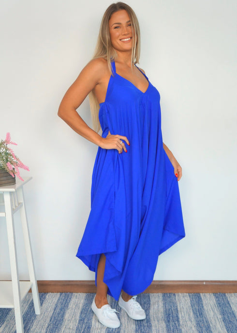 The Harem Jumpsuit - Royal Blue dubai outfit dress brunch fashion mums