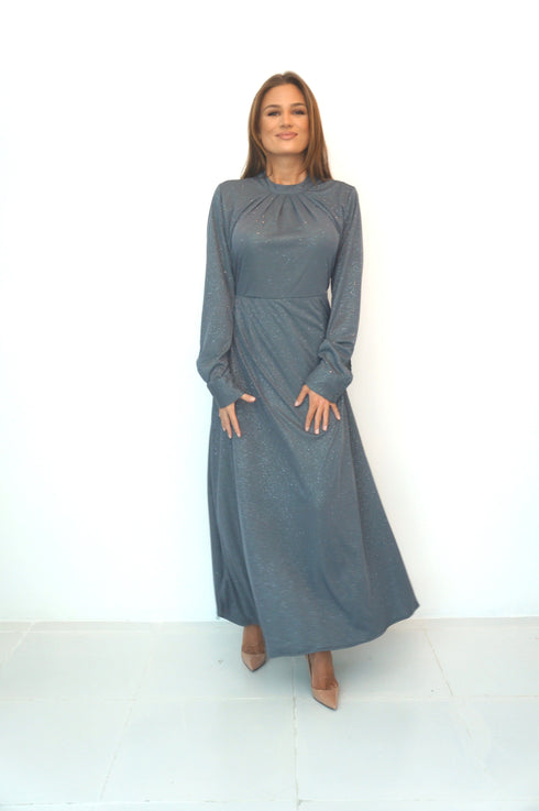 The High Neck Maxi Dress - Grey Diamonds dubai outfit dress brunch fashion mums