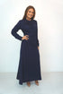 The High Neck Maxi Dress - Navy Diamonds dubai outfit dress brunch fashion mums