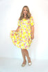 The Jo Dress - Summer Yellow Floral dubai outfit dress brunch fashion mums