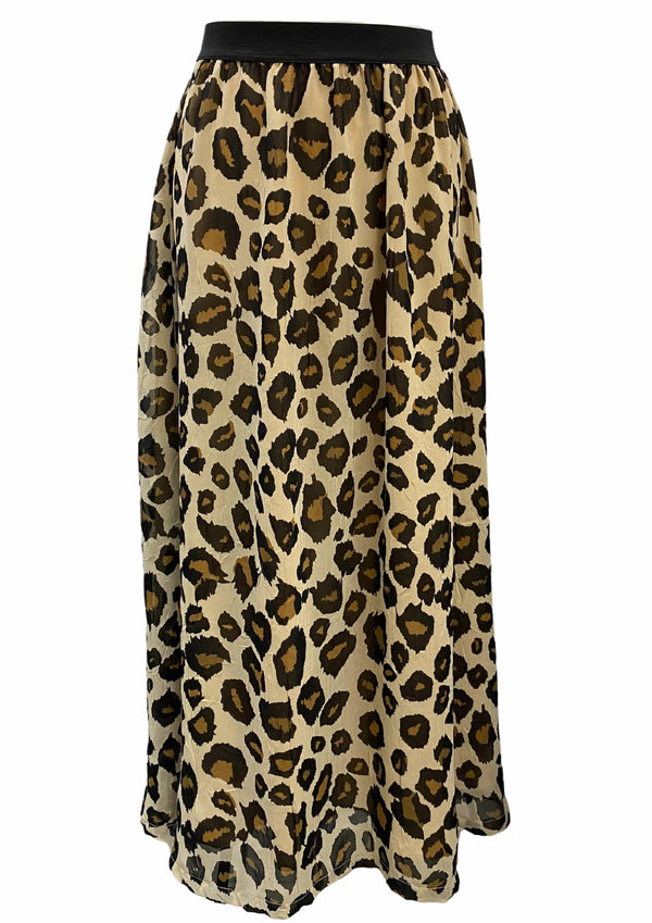 M/L The Joss Maxi Skirt - Desert Snow Leopard dubai outfit dress brunch fashion mums