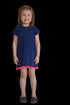 The Little Anywhere Dress - Perfect Navy Neon Pink Pom-poms dubai outfit dress brunch fashion mums