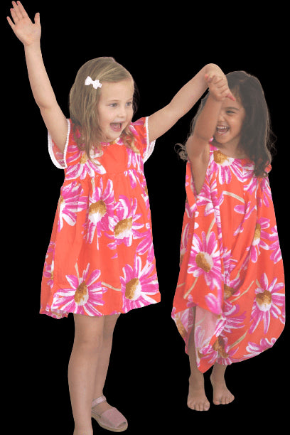 The Little 'O' Dress - Coral Sunflowers dubai outfit dress brunch fashion mums