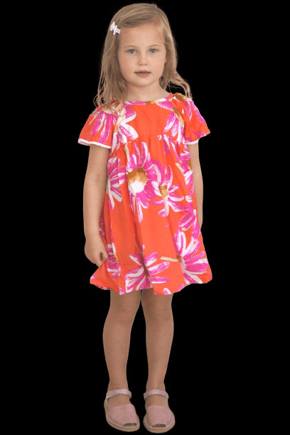 The Little 'O' Dress - Coral Sunflowers dubai outfit dress brunch fashion mums