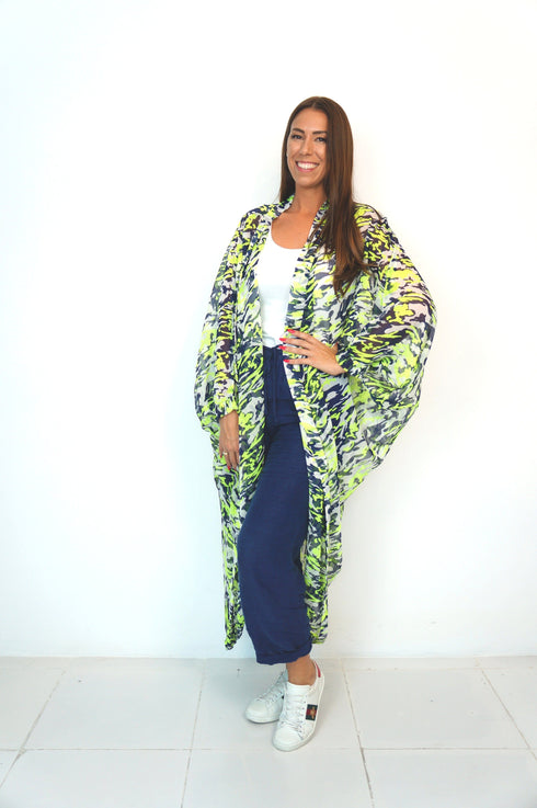 The Palm Kimono - Neon Camo dubai outfit dress brunch fashion mums
