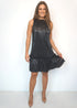 The Party Tunic - Black Sparkle Pleats dubai outfit dress brunch fashion mums