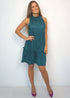 The Party Tunic - Teal Pleats dubai outfit dress brunch fashion mums