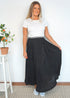The Pleated Maxi Skirt - Classic Black Pleats dubai outfit dress brunch fashion mums
