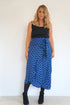 DARK BLUE DOMINO The Ruffle Wrap Skirt - Dark Blue Domino dubai outfit dress brunch fashion mums