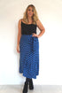 DARK BLUE DOMINO The Ruffle Wrap Skirt - Dark Blue Domino dubai outfit dress brunch fashion mums