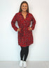 The Shirt Dress - Red Animal dubai outfit dress brunch fashion mums