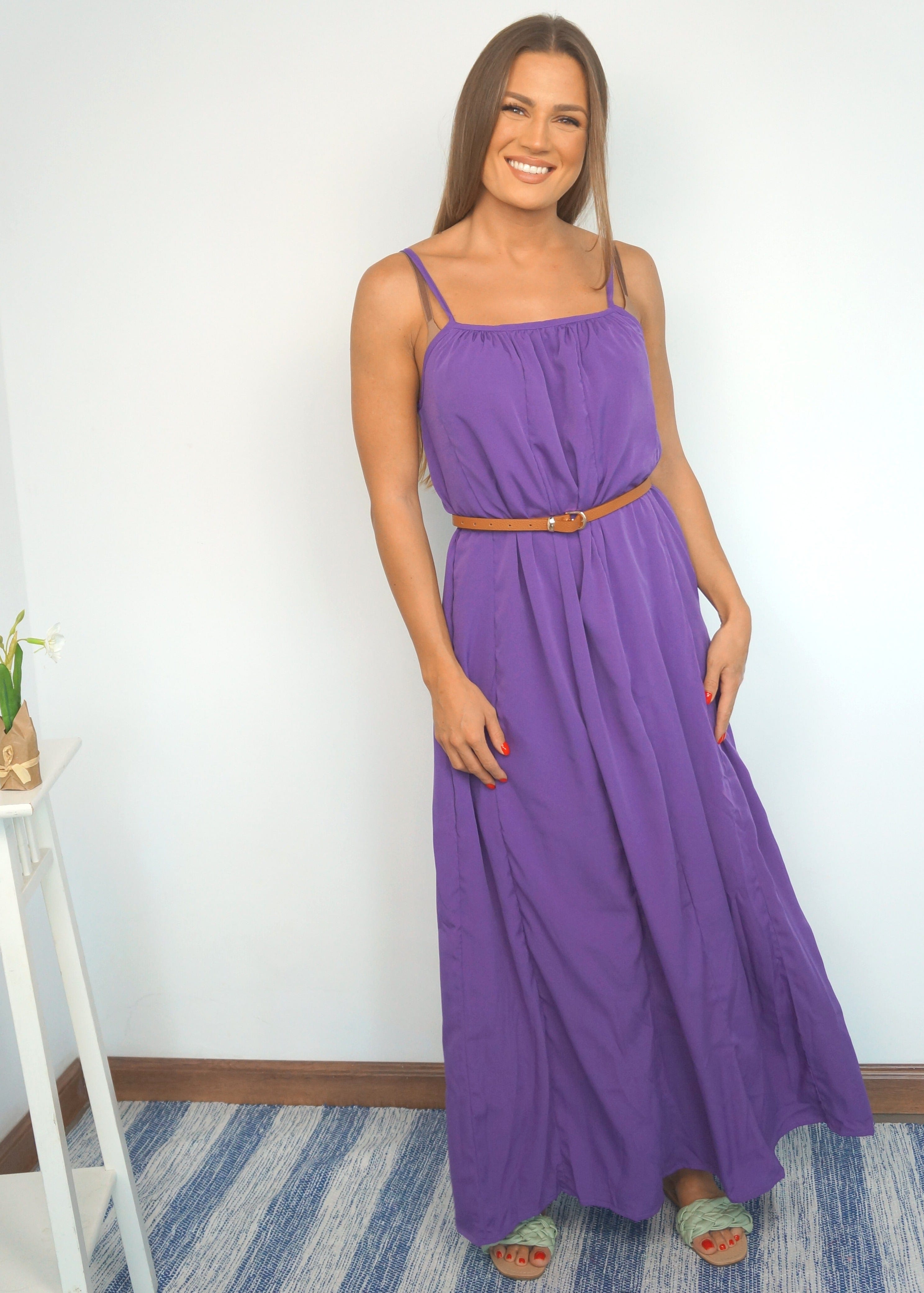 The Spaghetti Maxi Dress - Purple Vineyards NEON STAR The Spaghetti Maxi Dress - Purple Vineyards NEON STAR