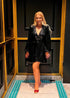 The Sparkle Wrap Dress - Black Sparkle dubai outfit dress brunch fashion mums