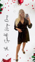 The Sparkle Wrap Dress - Black Sparkle dubai outfit dress brunch fashion mums