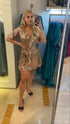 The Sparkle Wrap Dress - Gold Sparkle dubai outfit dress brunch fashion mums