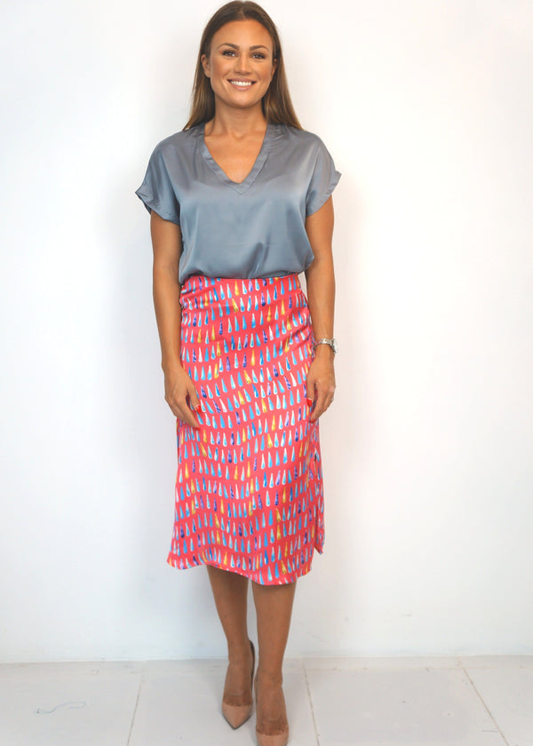 The Stephanie Skirt - Coral Drops dubai outfit dress brunch fashion mums