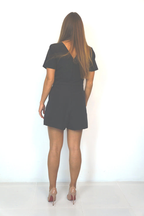 The Tasha Playsuit - Midnight Black dubai outfit dress brunch fashion mums