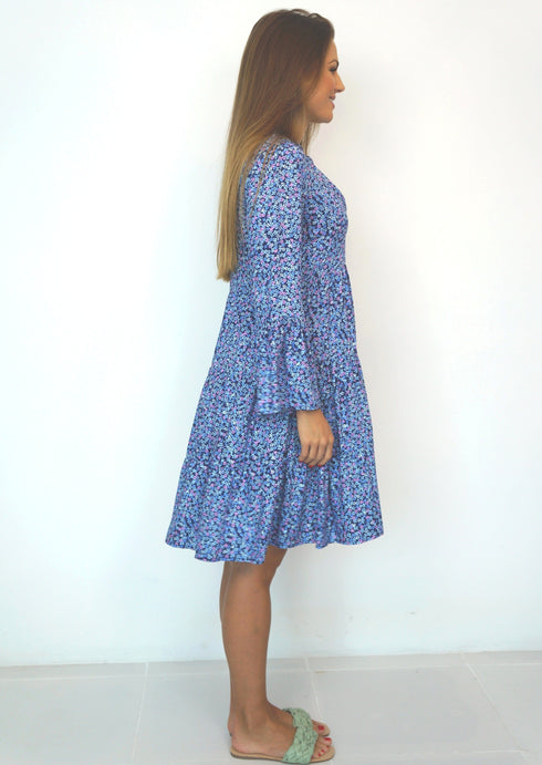 The Tiered Dress - Ditsy Lilacs... dubai outfit dress brunch fashion mums