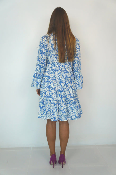 The Tiered Dress - Floral Skies... dubai outfit dress brunch fashion mums