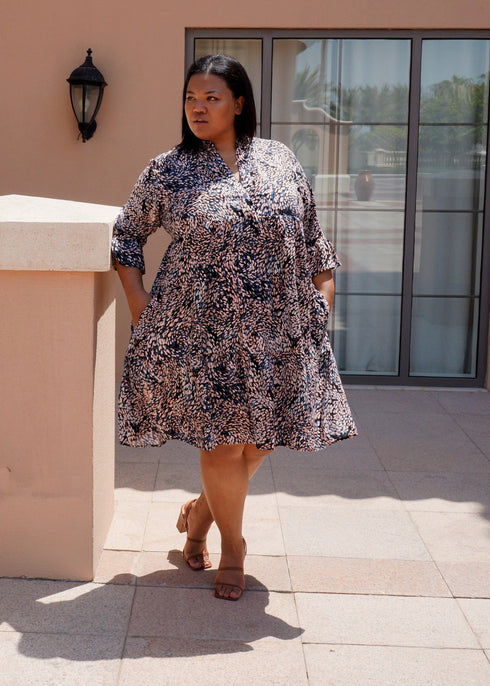 The Tiered Dress - Peacock Feathers dubai outfit dress brunch fashion mums