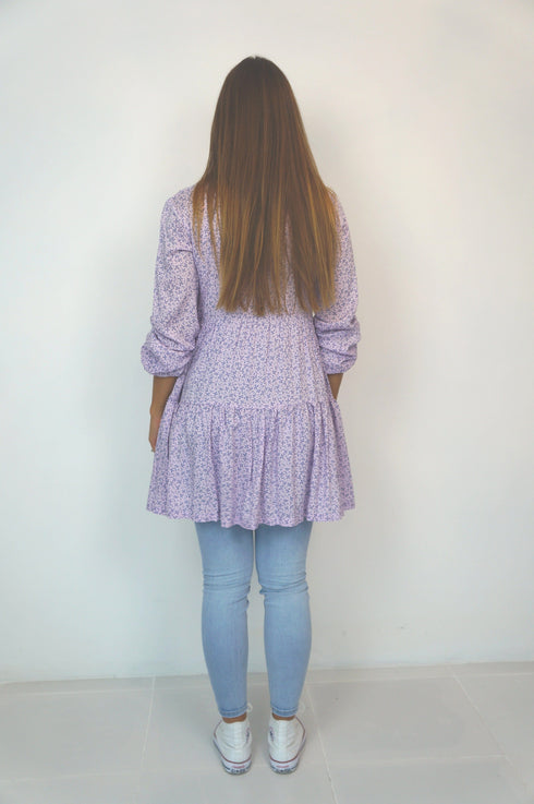 The Tiered Top - Ditsy Lavender... dubai outfit dress brunch fashion mums