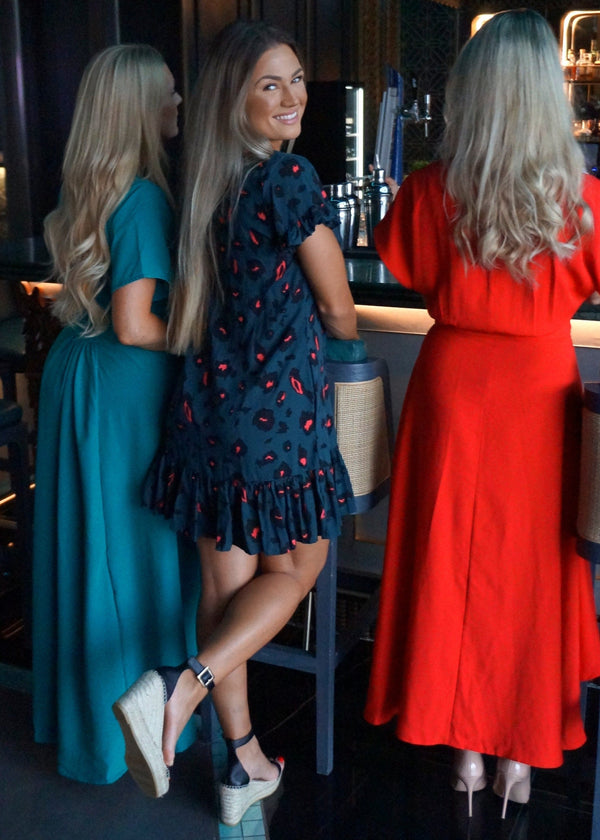 The V Flirty Anywhere Dress - Christmas Forest Leopard dubai outfit dress brunch fashion mums