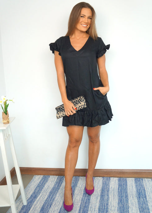 The V Flirty Anywhere - Midnight Black dubai outfit dress brunch fashion mums