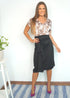 The Wrap Skirt - Black Satin dubai outfit dress brunch fashion mums