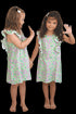 Top The Little Fifi Ruffle Dress - Green Pink Floral dubai outfit dress brunch fashion mums